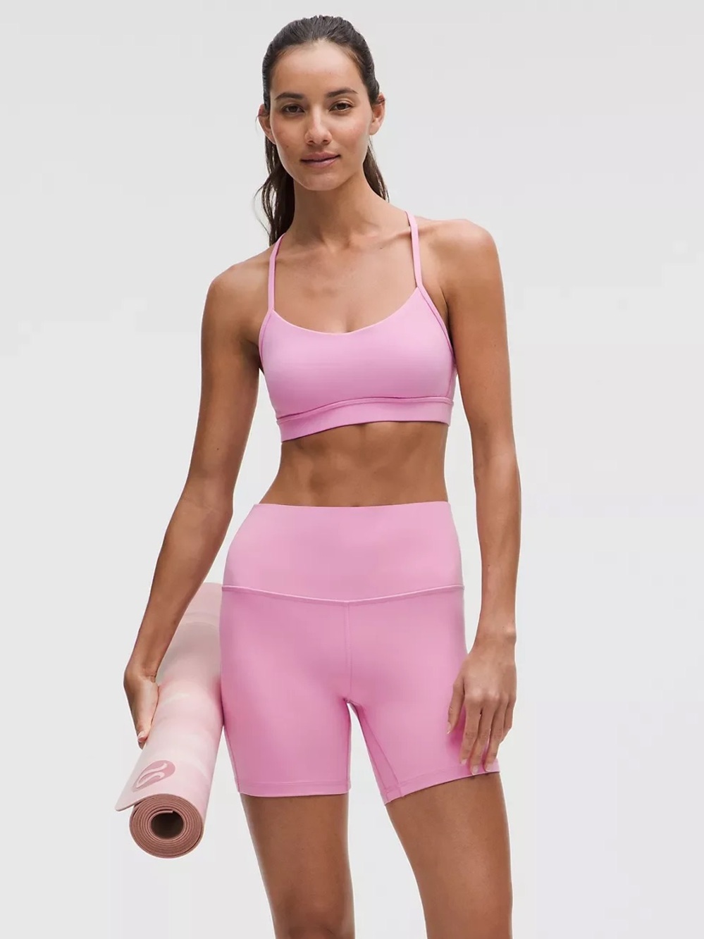 NWT Lululemon Flow Y Bra Nulu *Light Support A-C Cups (Pink Frosting)